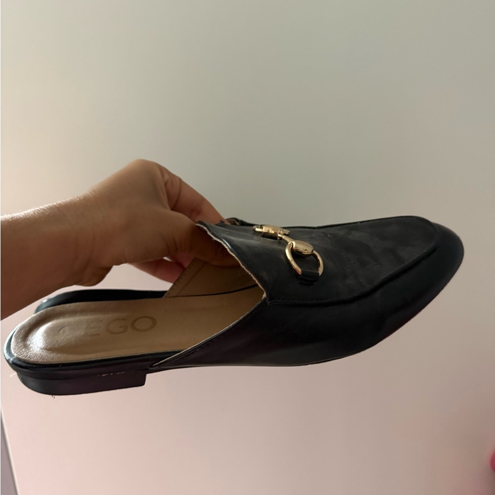 EGO Black Women's Loafer Mules